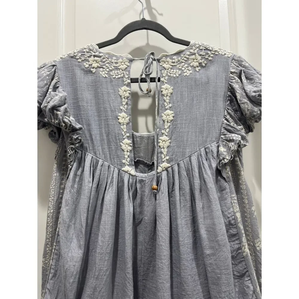 Free People Cutie Pie Romper in Slate Sz S